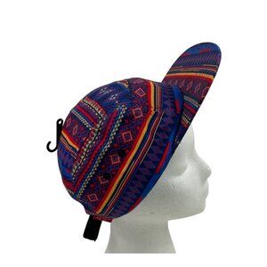 Empyre 5 Panel Hat Cap 90s abstract tribal Aztec Adjustable Strap Bac